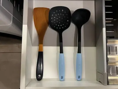 four kitchen utensils in a drawer at Cozy Axon Residence Bukit Bintang by Konoha Suites 1-6pax in Kuala Lumpur