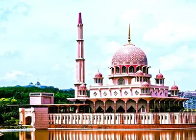 a mosque in the middle of a body of water at ARK Ampang Tesco Hotel in Kuala Lumpur