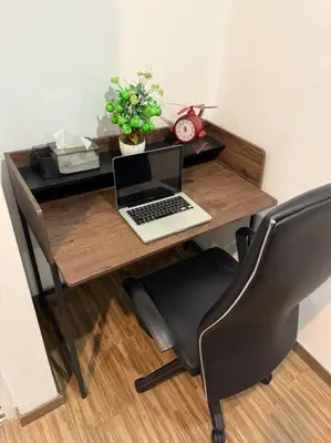 a desk with a laptop and a chair on it at #breathtaking#zetaparkmall#klcc#Honeymoon#2p#118 in Kuala Lumpur
