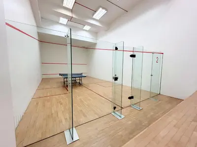 a room with a volleyball court with a net at Times Square by Manhattan Group in Kuala Lumpur