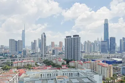 a view of a city with tall buildings at V Residence Sunway Velocity Kuala Lumpur by Vivid Stay in Kuala Lumpur