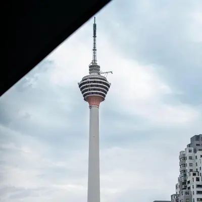 a view of the sydney tower from a bus at Anggun Residence near KLCC in Kuala Lumpur