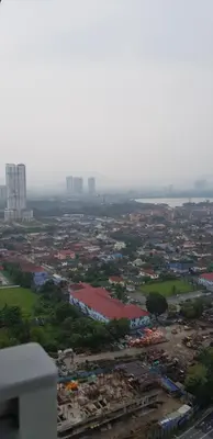 an aerial view of a city with buildings andrastructure at Maxim Citylights Sentul in Kuala Lumpur