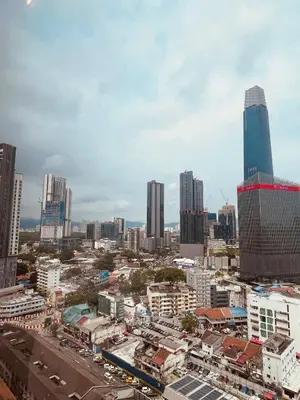a view of a city with tall buildings at Axon Home Stay by Privet Apartment in Kuala Lumpur