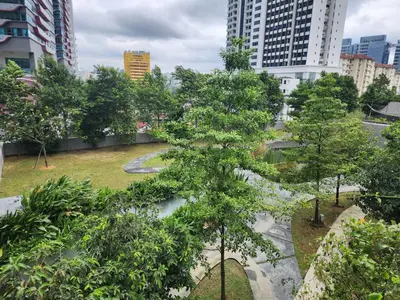 a view of a park with trees and buildings at Astoria 4r3b 5minsklcc bathtub waterfilter newcondo bigbalcony in Ampang