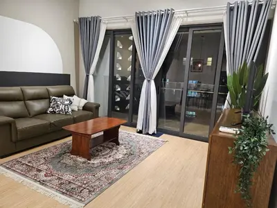 a living room with a couch and a coffee table at Cemara Premier Residence Ampang Near KLCC Kuala Lumpur in Kuala Lumpur