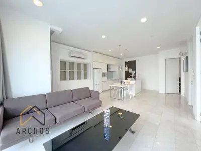 a living room with a couch and a table at The Platinum KLCC by Archos in Kuala Lumpur