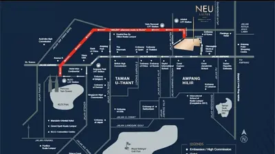 a map of the memphis grizzlies at Mini studio Neu suites KLCC in Kuala Lumpur