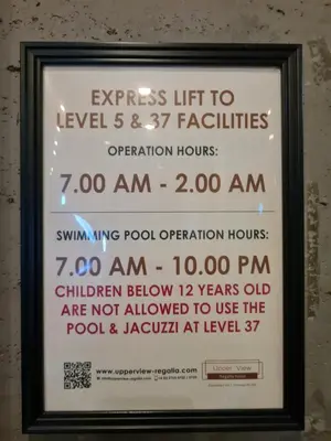 a sign in a frame on a wall at Regalia residence KLCC By Glory Homes in Kuala Lumpur