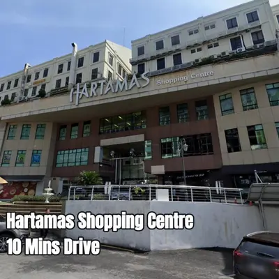 a building with the words hamannas shopping centre mins drive at Publika Mont Kiara City View Suite - 8KM to KLCC in Kuala Lumpur