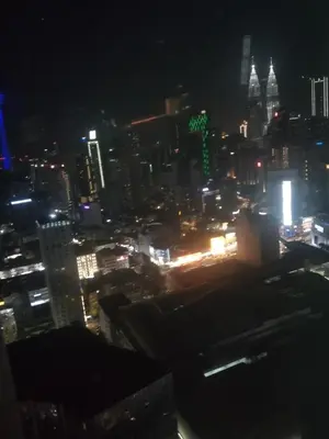 a view of a city at night with lights at KL hotel time square in Kuala Lumpur