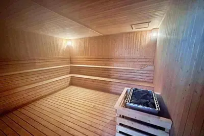 a empty sauna with at Trion KL By HomeTaric Suite in Kuala Lumpur