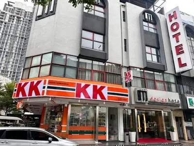a kerk store on a street in a city at M Design Hotel @ Shamelin Perkasa in Kuala Lumpur