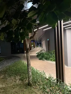 a tree in the middle of a hallway at Axon Residence Bukit Bintang by TaheeenS in Kuala Lumpur