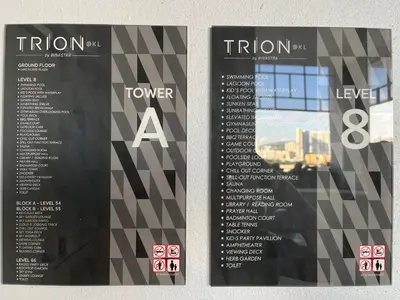 a flyer for a roofing company with a pattern at Trion KL By Couple stay in Kuala Lumpur