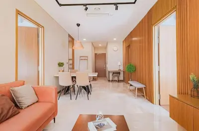 a living room with a couch and a table at Sky Suites Klcc By KD STAR Luxury Suites in Kuala Lumpur