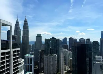 a view of a city skyline with tall buildings at Platinum Suites by Kuala Lumpur Malaysia in Kuala Lumpur