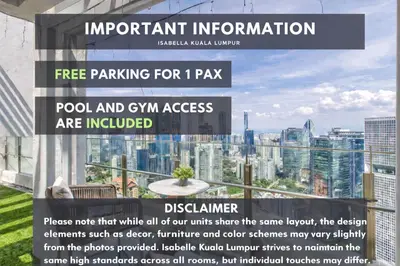 a flyer for a park with a view of a city at Agile Residence Bukit Bintang, TRX by Isabella in Kuala Lumpur
