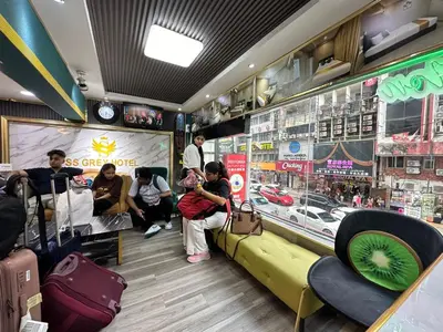 a group of people sitting in a store at SS Grey Hotel kL in Kuala Lumpur