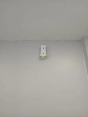 a white tile floor with a light on top of it at SS GREY HOUSE Jalan Alor in Kuala Lumpur
