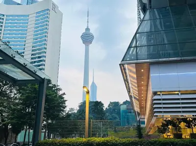 a view of the berlin tv tower and a building at Summer Hotel and Condo Suites Nearby KLCC Area in Kuala Lumpur