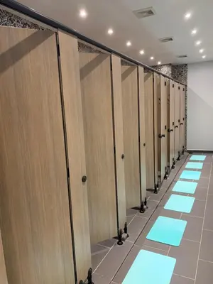 a row of lockers in a locker room at The Ohana Suite in Kuala Lumpur