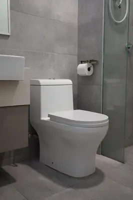a bathroom with a white toilet and a shower at Riveria City KL Sentral by Nest Suite in Kuala Lumpur