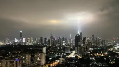 a view of a large city at night at Suite16 Kuala Lumpur in Kuala Lumpur