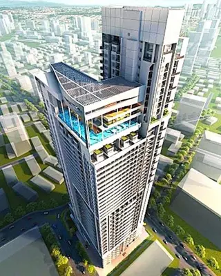 a rendering of a tall building in a city at Dreamy Destiny Suites At Infinitum KLCC Pool View in Kuala Lumpur