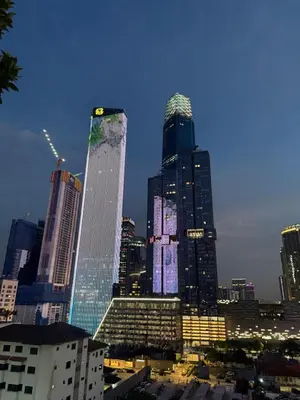 a view of a city skyline with tall buildings at Agile Delima Luxury suite Bukit Bintang in Kuala Lumpur