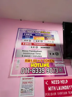 a poster on a wall with some signs on it at Legasi Kg Bharu with KLCC view near LRT Station in Kuala Lumpur