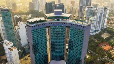an aerial view of a large building in a city at Sky Suites in Kuala Lumpur