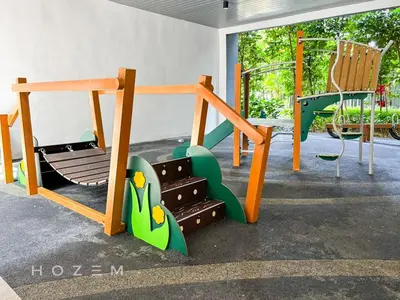 a childrens playground with a slide and a swing set at 2BR2B Hozem KL1812 Apartment Bukit Bintang in Kuala Lumpur