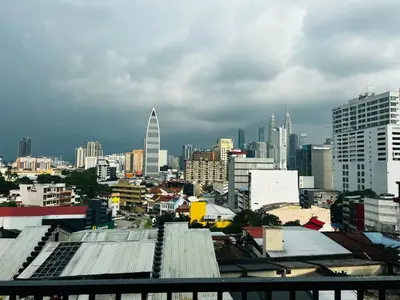 a view of a city skyline with buildings at Chambers Residence by Fancy House in Kuala Lumpur