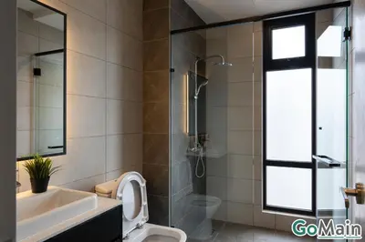 a bathroom with a shower and a toilet and a sink at AXON BUKIT BINTANG w Skypool - Walk to Pavilion KLCC KL TRX in Kuala Lumpur