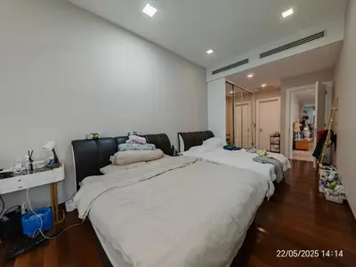a bedroom with two large beds in it at Icon Residence in Kuala Lumpur