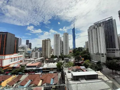 a view of a city with tall buildings at AK Residence in Kuala Lumpur