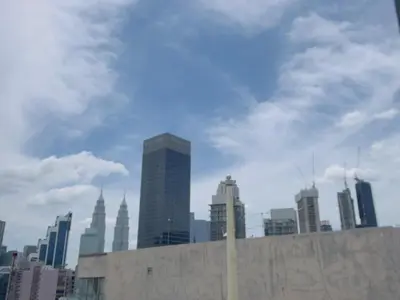 a view of a city skyline with tall buildings at Bukit Bintang Fairlane suite by Rose in Kuala Lumpur
