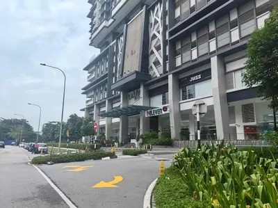 a building with a parking lot in front of it at lavile residence in Kuala Lumpur