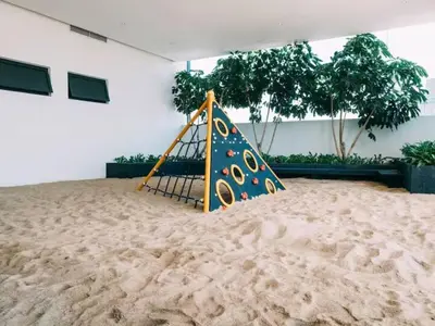 a playground in a room filled with sand at 7Pax Muji Continew KL Centre View 10mins to TRX KLCC IKEA in Kuala Lumpur