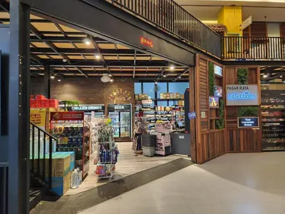 a grocery store aisle with a grocery store at Summer Suites Klcc by Sikka in Kuala Lumpur