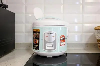a food processor sitting on top of a counter at Luxurious TRX Corner Dual Balconies 2 Bedrooms in Kuala Lumpur