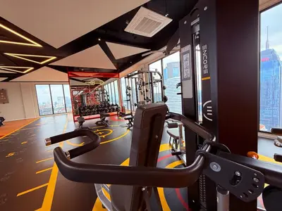 a gym with cardio equipment in a building at Majestic Luxury Suites KLCC By Home stay in Kuala Lumpur