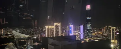 a nighttime view of a city at night at Luxury Suites at Wyndham KLCC in Kuala Lumpur