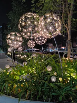 a display of lights in a park at night at Bukit Bintang Agile Residence TRX in Kuala Lumpur