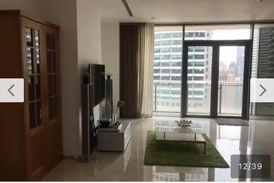 a living room with a view of a building at Avenue K in Kuala Lumpur