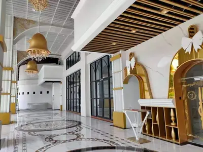 a lobby of a hotel with a basketball hoop at ARTE Mont Kiara Designer Suites by HOST CORNER in Kuala Lumpur
