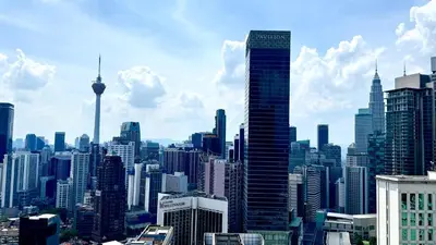 a view of a large city with tall buildings at Visitors Axon Residence Bukit Bintang KL City Center in Kuala Lumpur