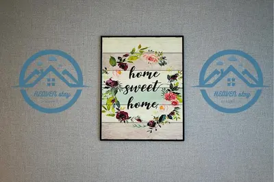 a picture of a home sweet home sign on a wall at Binjai 8 Premium Soho by Heaven Stay in Kuala Lumpur