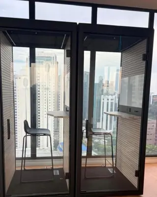 a balcony with a view of a city skyline at Majestic Residences KLCC By Cozy in Kuala Lumpur